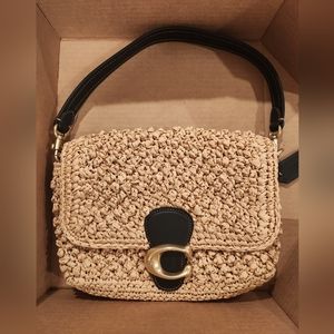 Coach straw tabby purse